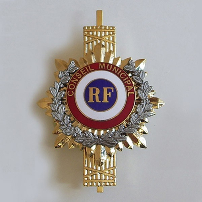 Étiquette D'enregistrement Métal Vintage - Insigne Cycle Conseil Municipal - 1964 - Rare